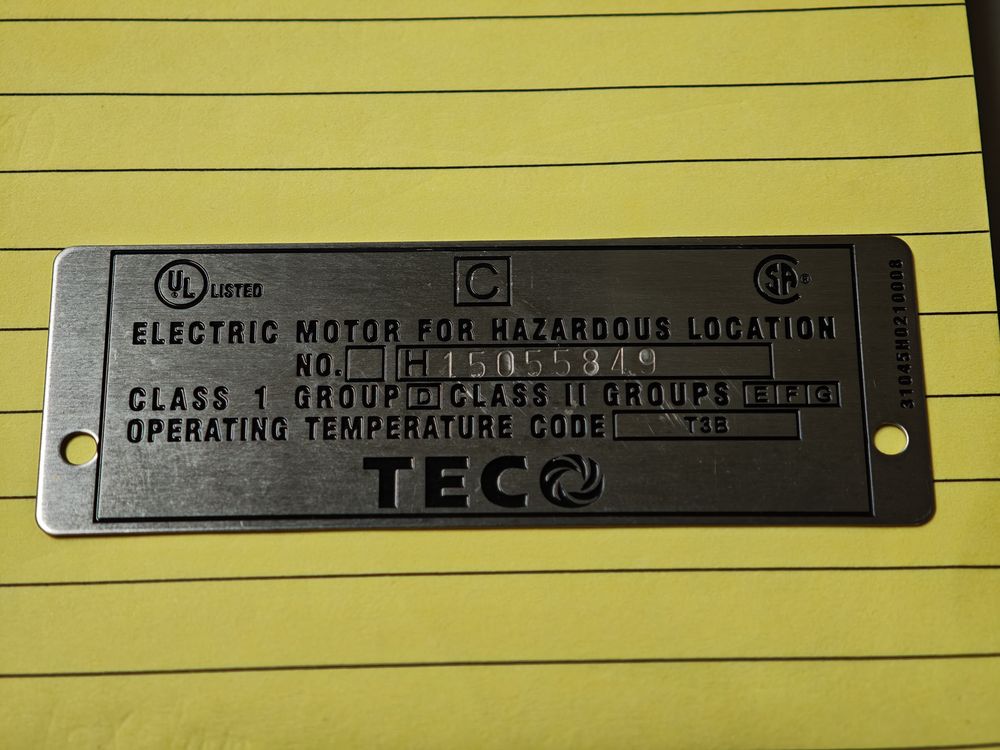 Stainless steel nameplate